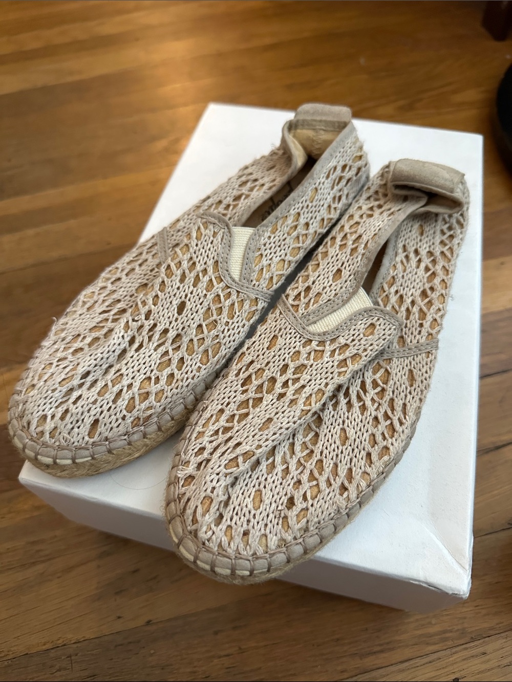 Free People Crochet Espadrille Slip-On Shoes